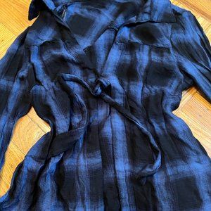 Plaid Fringe Top